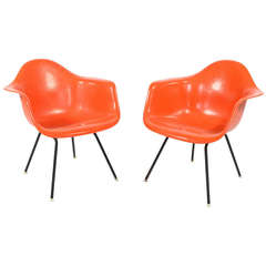 Pair of Eames Fiberglass Lounge Chairs by Herman Miller