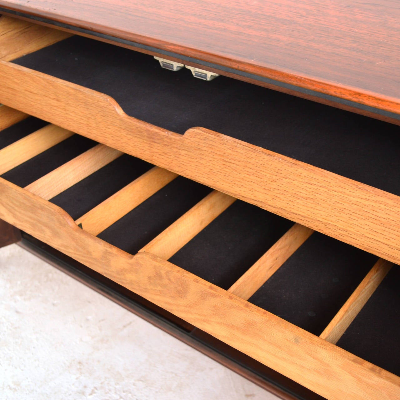 Mid-Century Modern Teak Cane Front Credenza and Cabinet by Founders