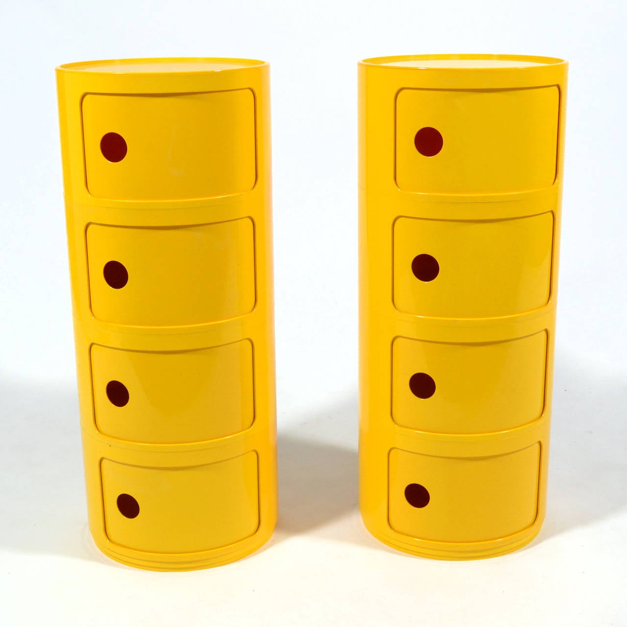 Mid-Century Modern Anna Castelli Ferrieri Set of Componibili Storage Units by Kartell