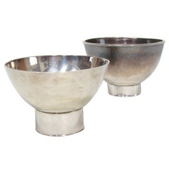 Two sterling silver bowls by James Berger