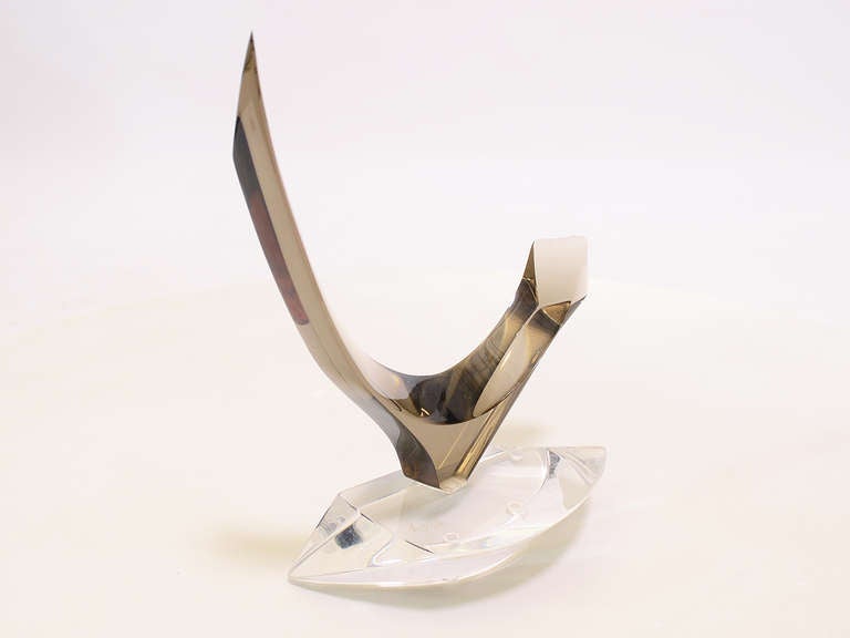 American Lucite abstract sculpture by Hivo G. Van Teal