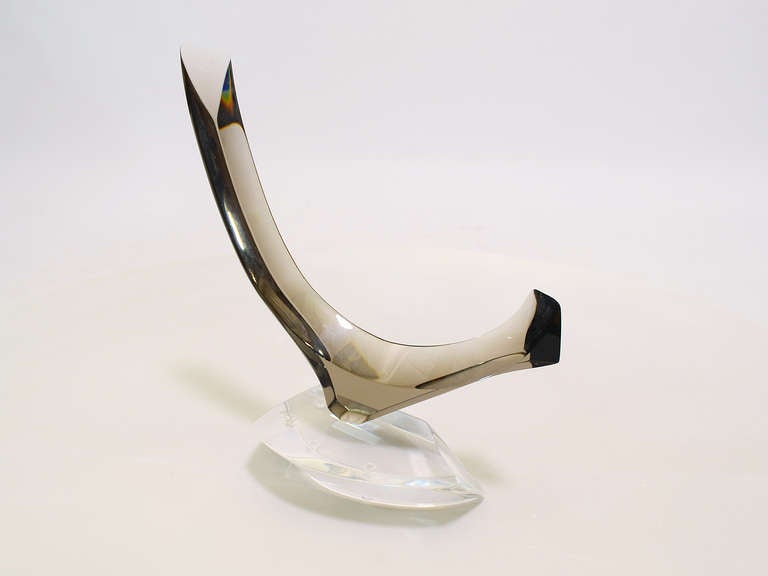 Plexiglass Lucite abstract sculpture by Hivo G. Van Teal