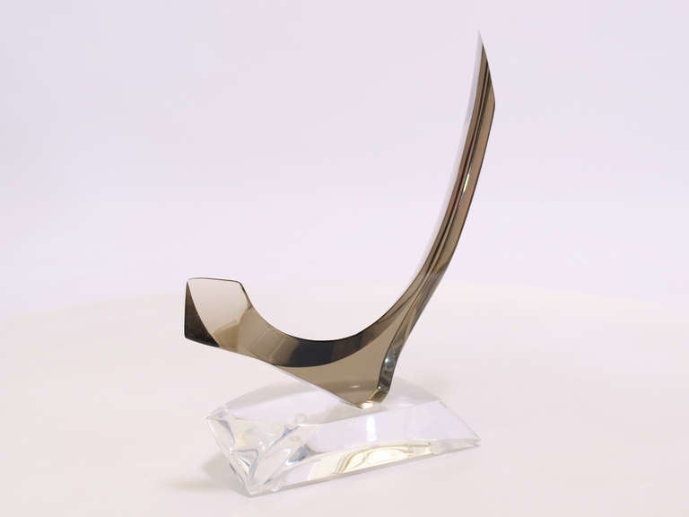 Lucite abstract sculpture by Hivo G. Van Teal 1