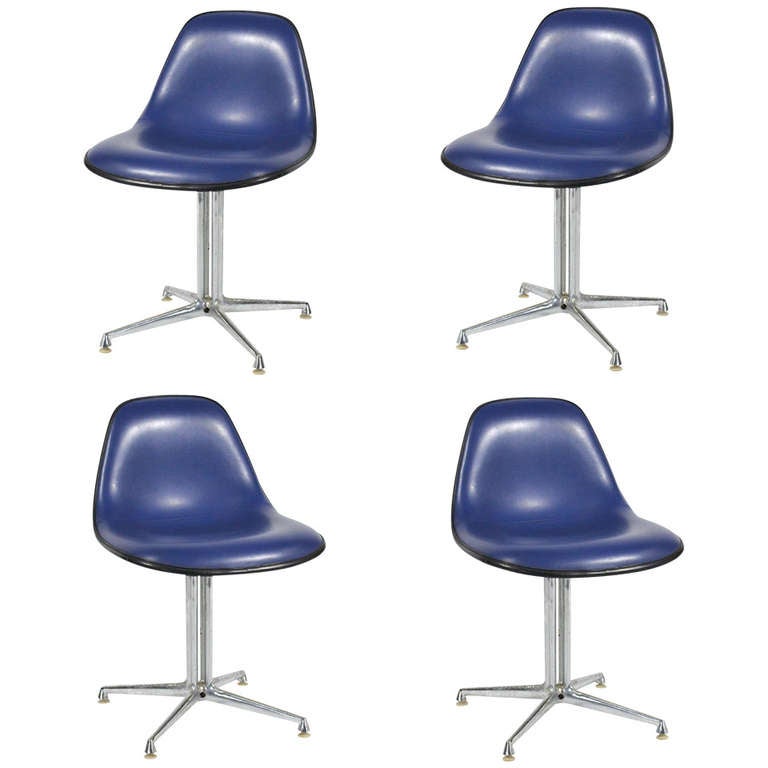 Set of Four Eames / Girard La Fonda Side Chairs by Herman Miller For ... Set of Four Eames / Girard La Fonda Side Chairs by Herman Miller For ...