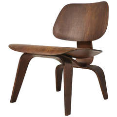 Early Evans Production Walnut LCW by Charles and Ray Eames