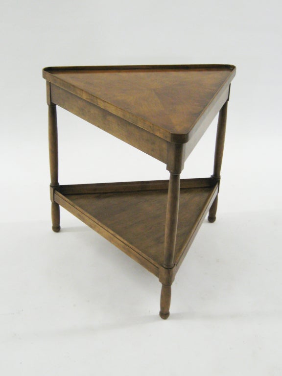 Triangular side/ end table by Baker 1
