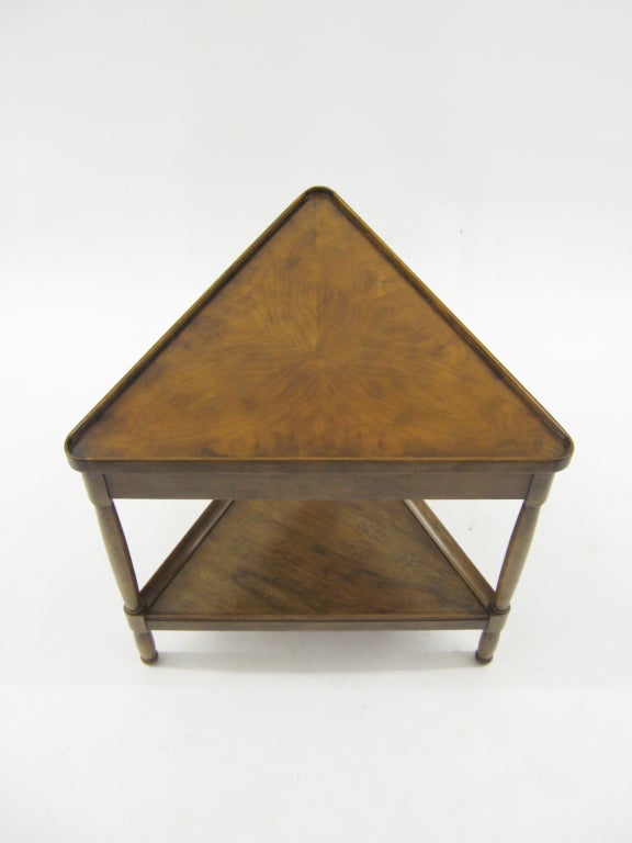 triangular end table