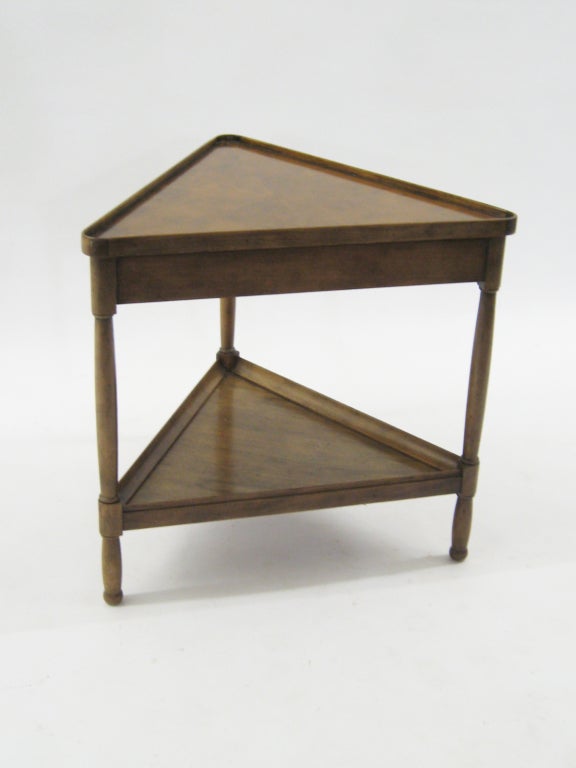 Mid-20th Century Triangular side/ end table by Baker