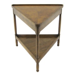 Triangular side/ end table by Baker