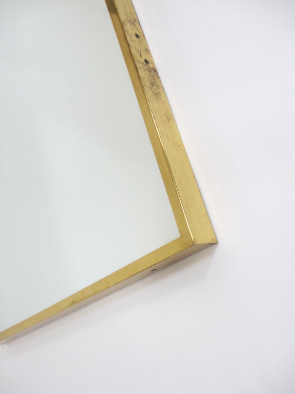 Brass framed mirror by Paul McCobb for Calvin 4