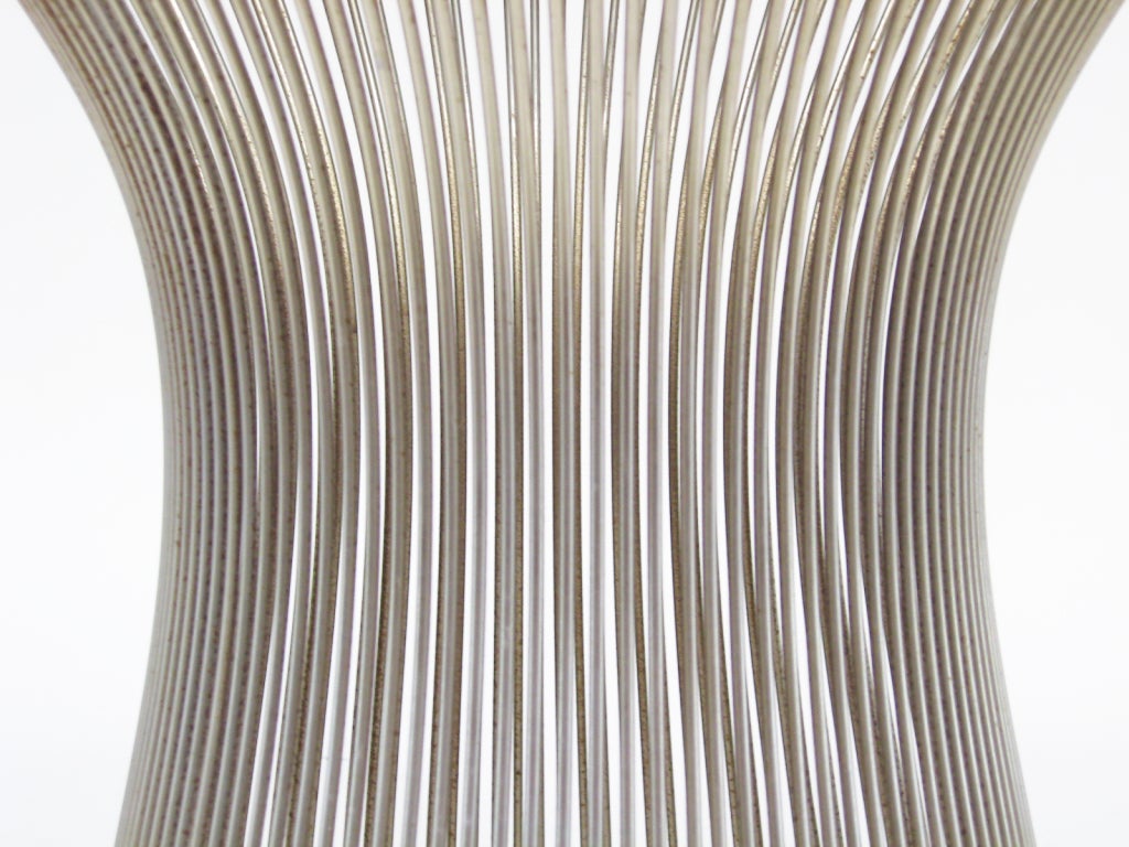 Stainless Steel Warren Platner side table by Knoll