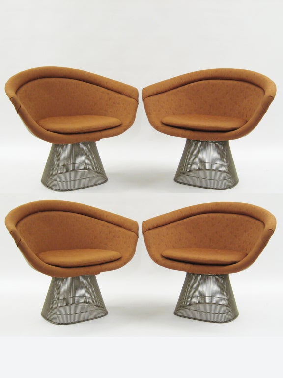 Set of 4 Warren Platner lounge chairs by Knoll