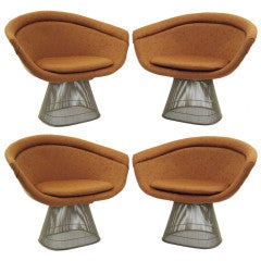 Set of 4 Warren Platner lounge chairs by Knoll