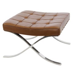 Ludwig Mies van der Rohe stainless Barcelona stool  by Knoll