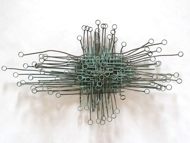American Abstract Copper Wall Sculpture