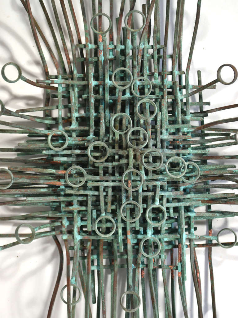 Abstract Copper Wall Sculpture 1