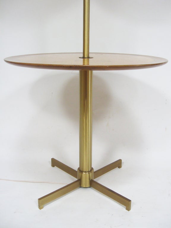Brass Rare Edward Wormley Lamp Table by Dunbar For Sale
