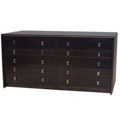 Low double chest of drawers with X pulls by Paul Frankl *Saturday Sale*