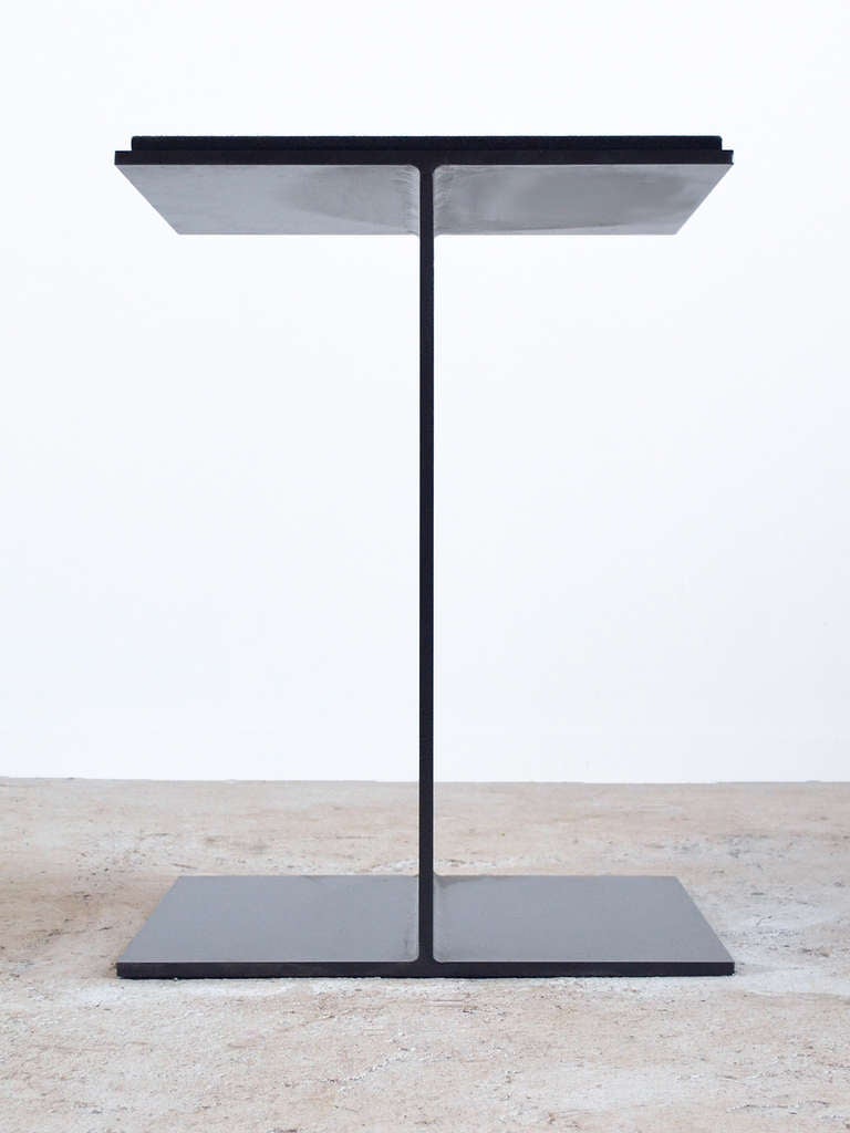 Mid-Century Modern Steel I-Beam Pedestal by Don Powell and Robert Kleinschmidt