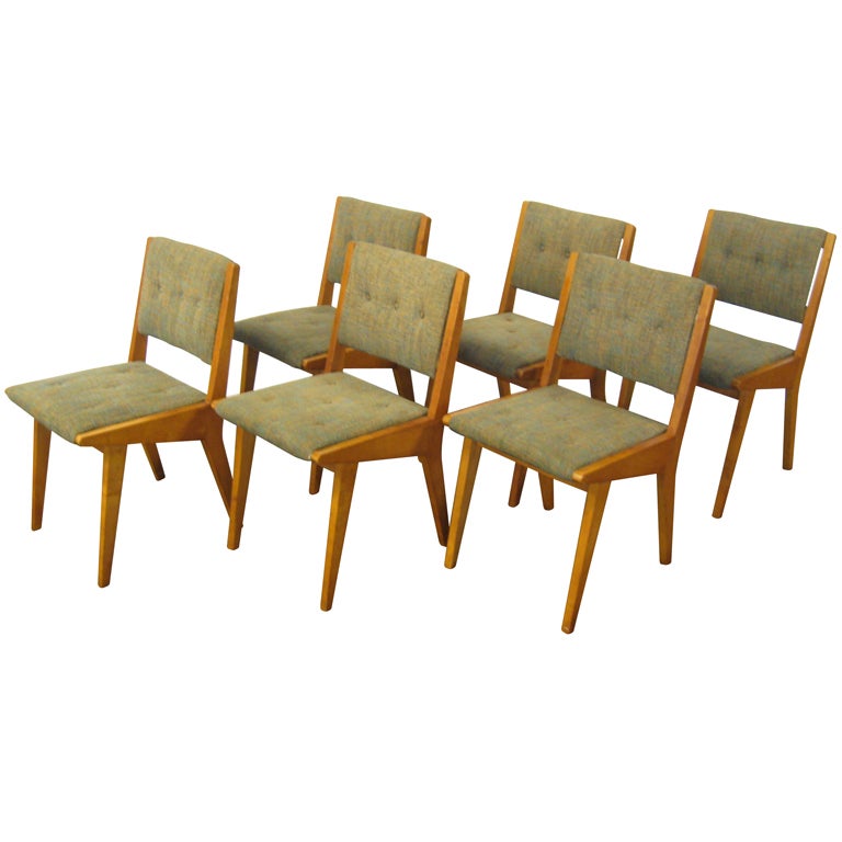 Set of six  Jens Risom side chairs by Knoll
