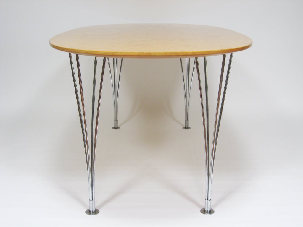 Super ellipse dining table/ desk by Piet Hein & Bruno Mathsson In Good Condition In Highland, IN