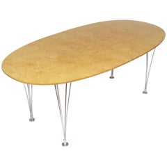 Super ellipse dining table/ desk by Piet Hein & Bruno Mathsson