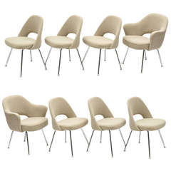 Set of Eight Eero Saarinen Chairs by Knoll