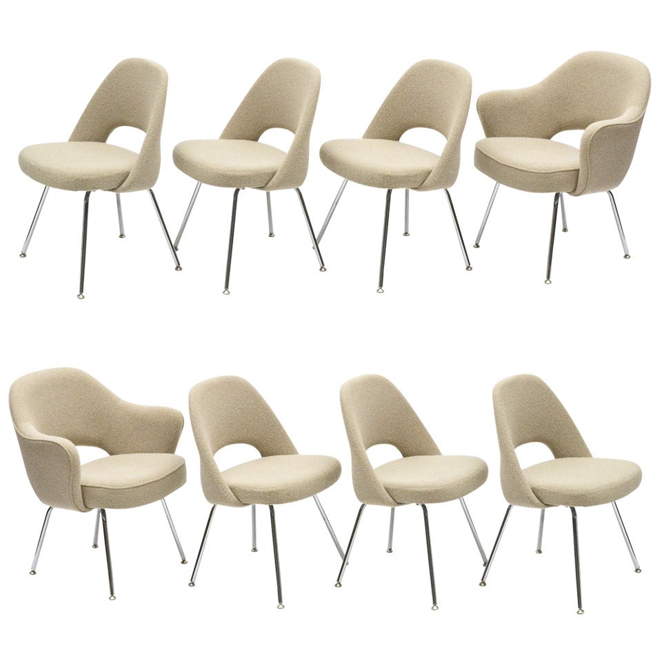 Set of Eight Eero Saarinen Chairs by Knoll