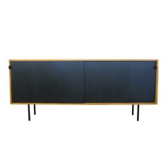 Florence Knoll credenza with leather doors