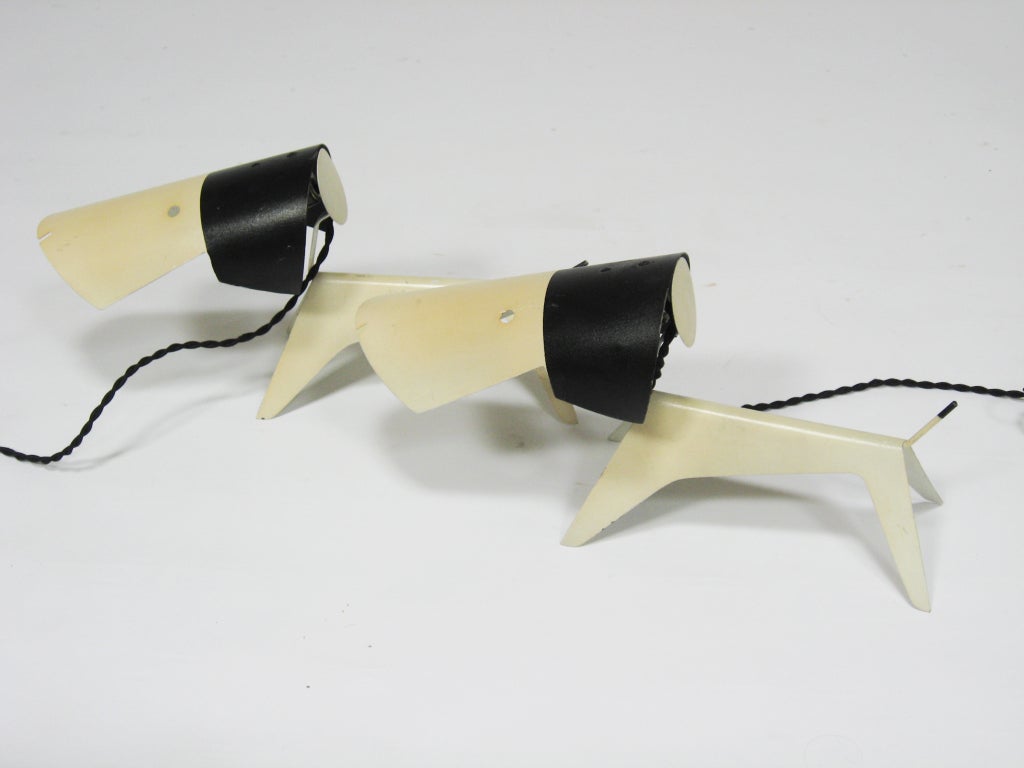 Pair of Figural Dog Lamps by Jean Boris LaCroix 1