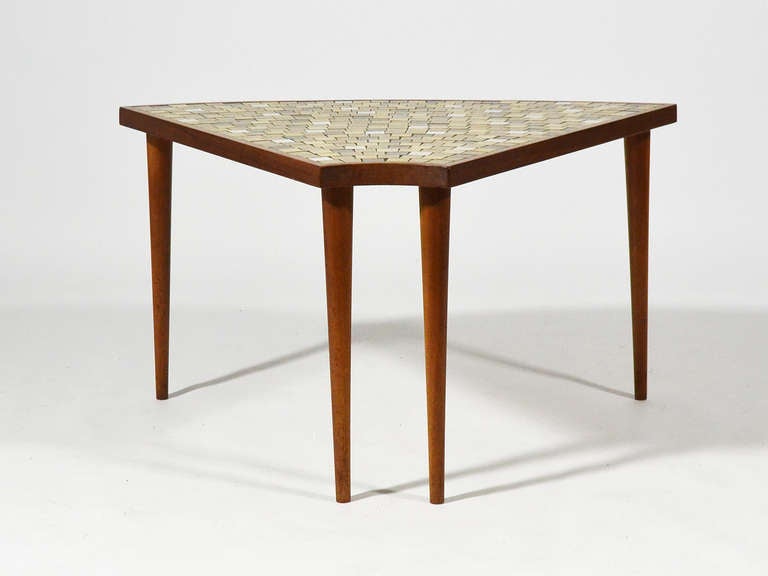 Mid-Century Modern Pie-Shaped Tile Topped Table by Gordon and Jane Martz