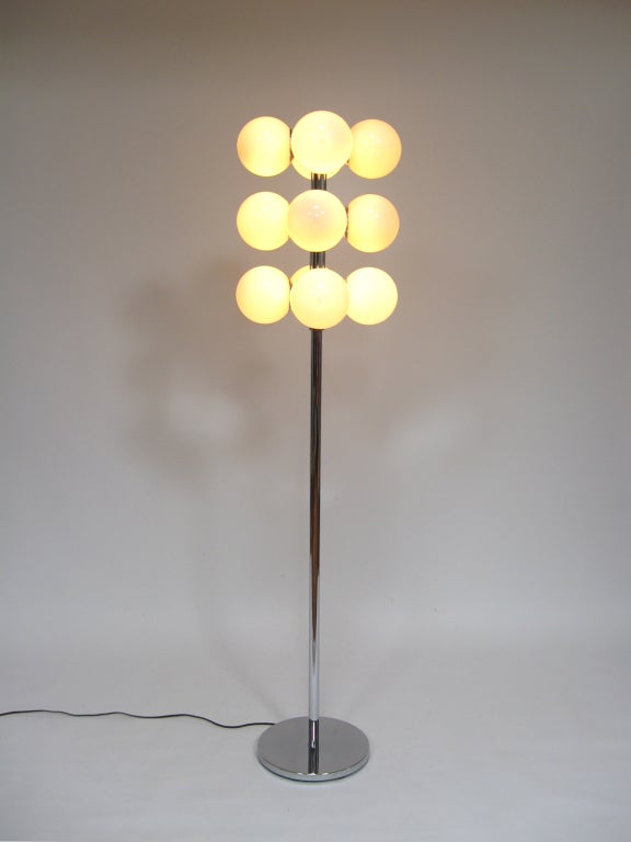 American Lightolier 12 Globe Floor Lamp