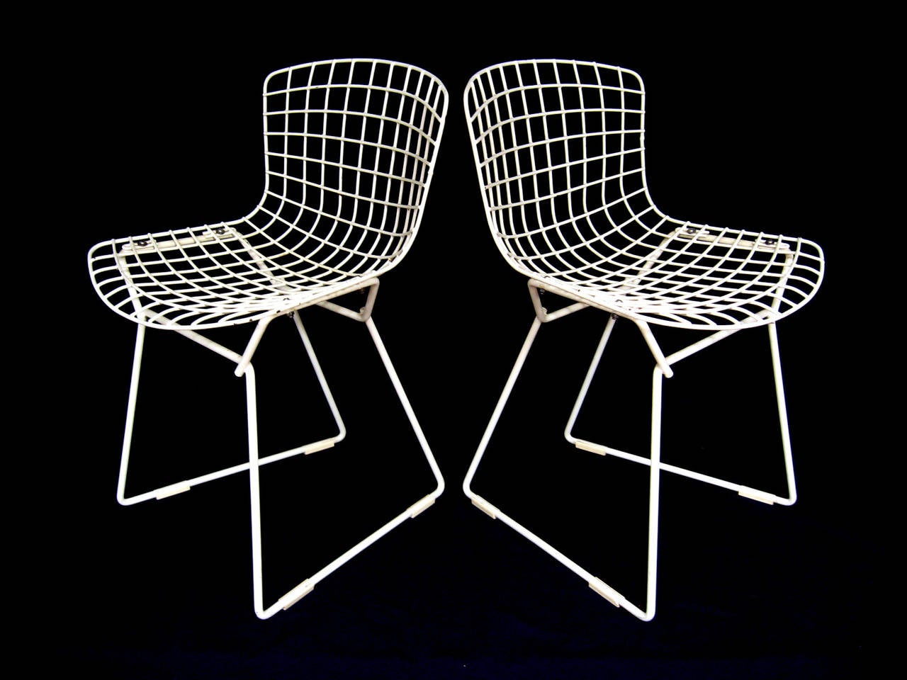 Steel Pair of Bertoia child's chairs by Knoll