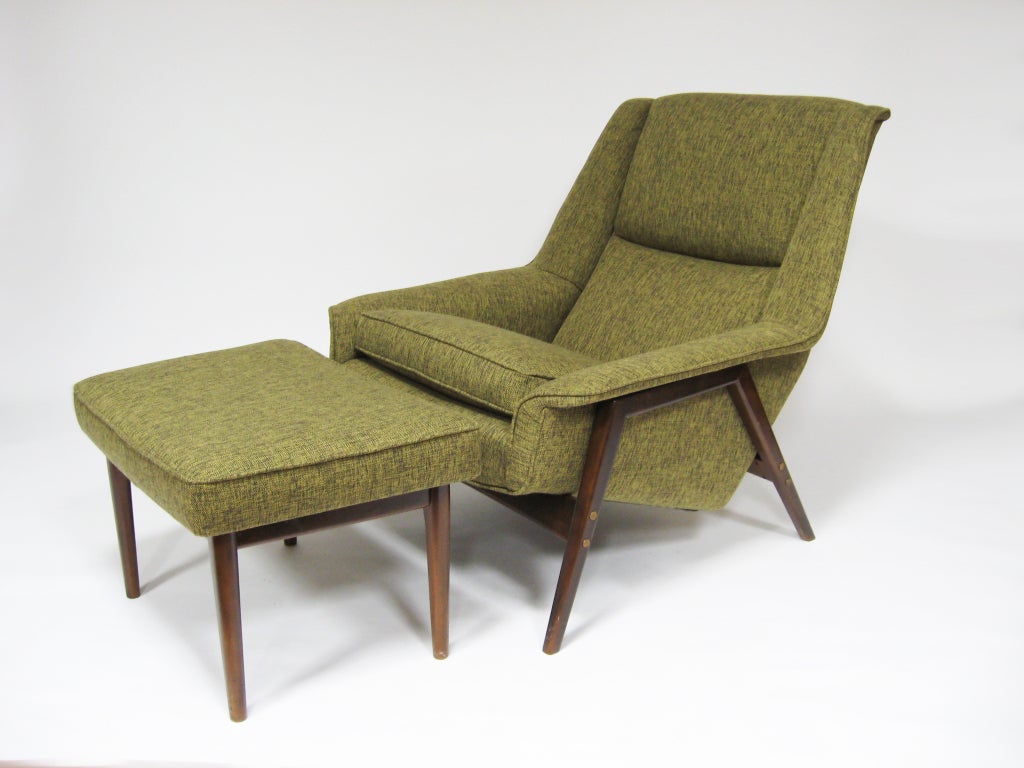 Folke Ohlsson Loungesessel und Ottomane von Dux (Schwedisch)