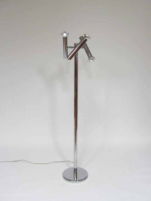 Stainless Steel Minimalist Floor Lamp by TSAO Designs For Sale