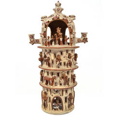 Peruvian "Village Tower" Folk Art Sculpture from Quinua