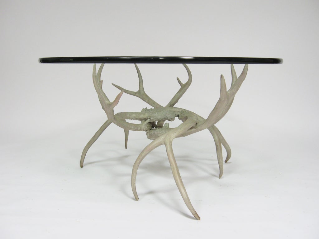 Arthur Court aluminum antler cocktail table In Good Condition In Highland, IN