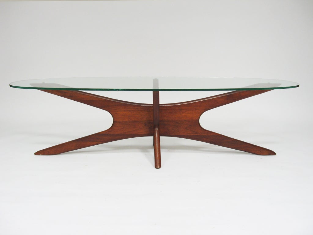 Adrian Pearsall coffee table with elliptical top by Craft Assoc. 1