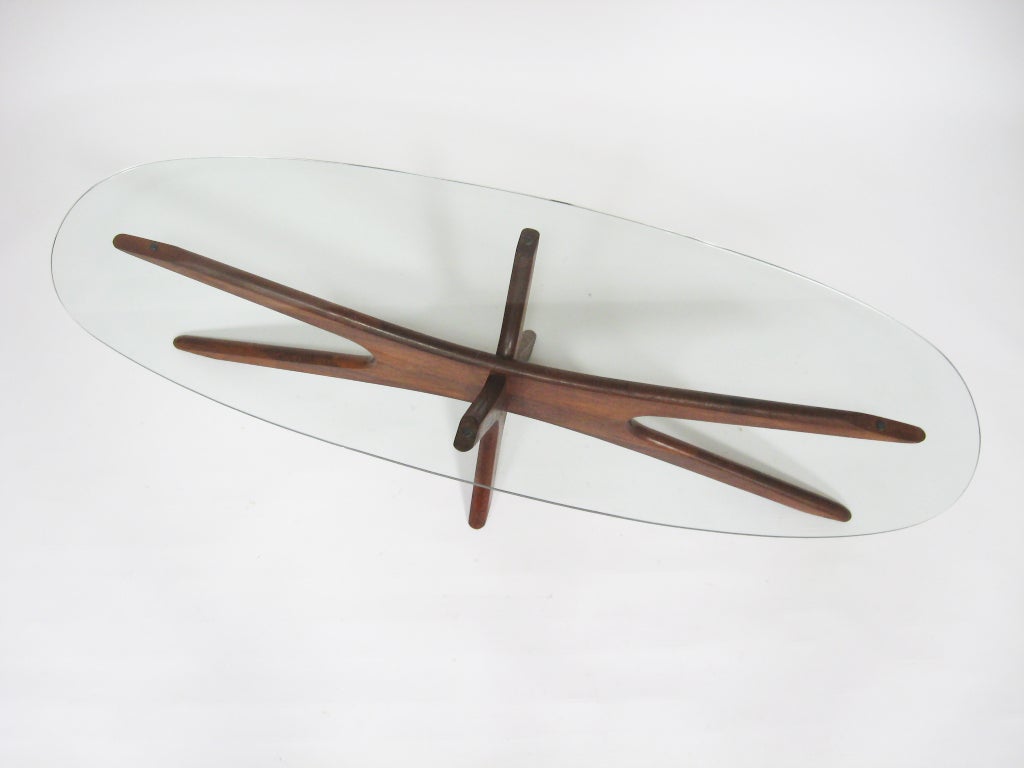 Adrian Pearsall coffee table with elliptical top by Craft Assoc. 4