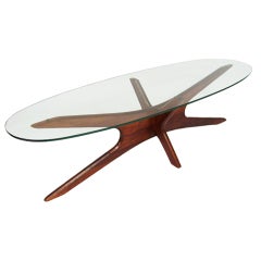 Adrian Pearsall coffee table with elliptical top by Craft Assoc.