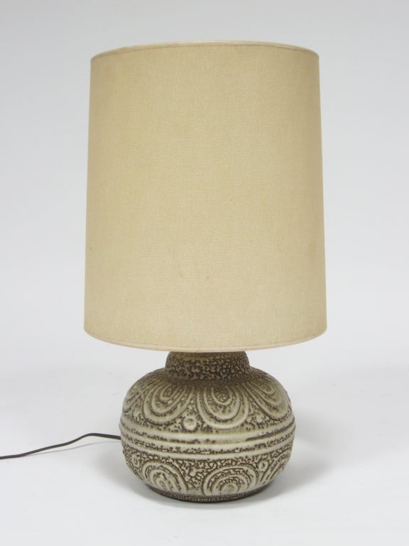 Mid-20th Century Design Technics Table Lamp with Textured Base For Sale