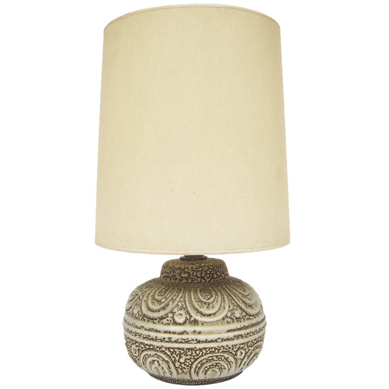 Design Technics Table Lamp with Textured Base For Sale