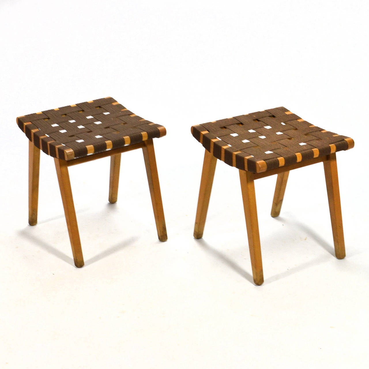 American Jens Risom Pair of Stools by Knoll