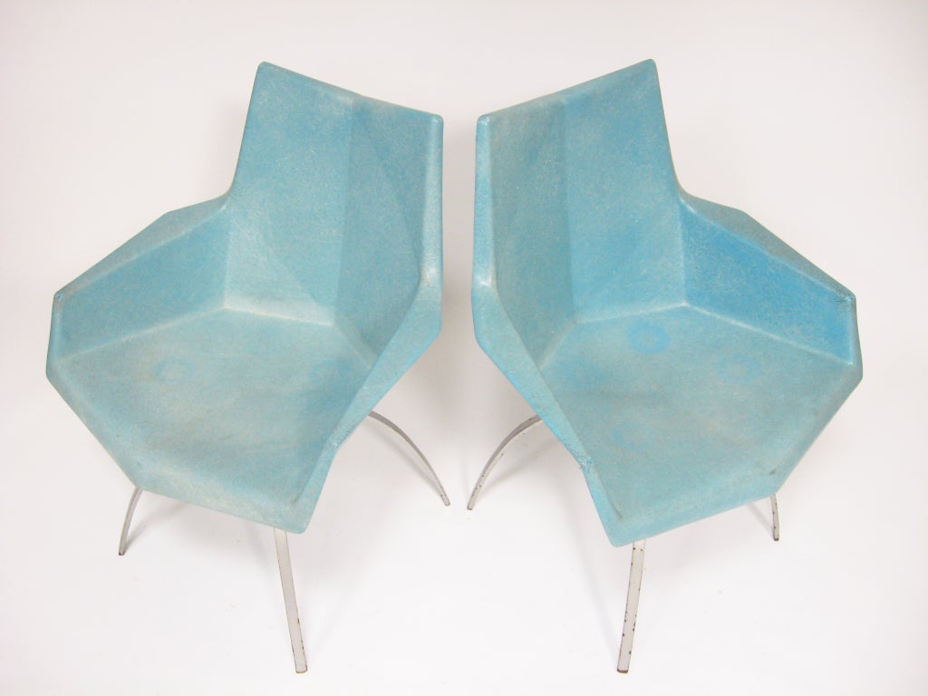 Paul McCobb faceted form chairs with spider bases 3
