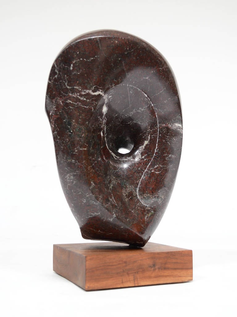 American Abstract Marble Sculpture in the Manner of Barbara Hepworth