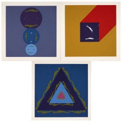 Three prints by Ernest Trova from the "Manscape" series 12