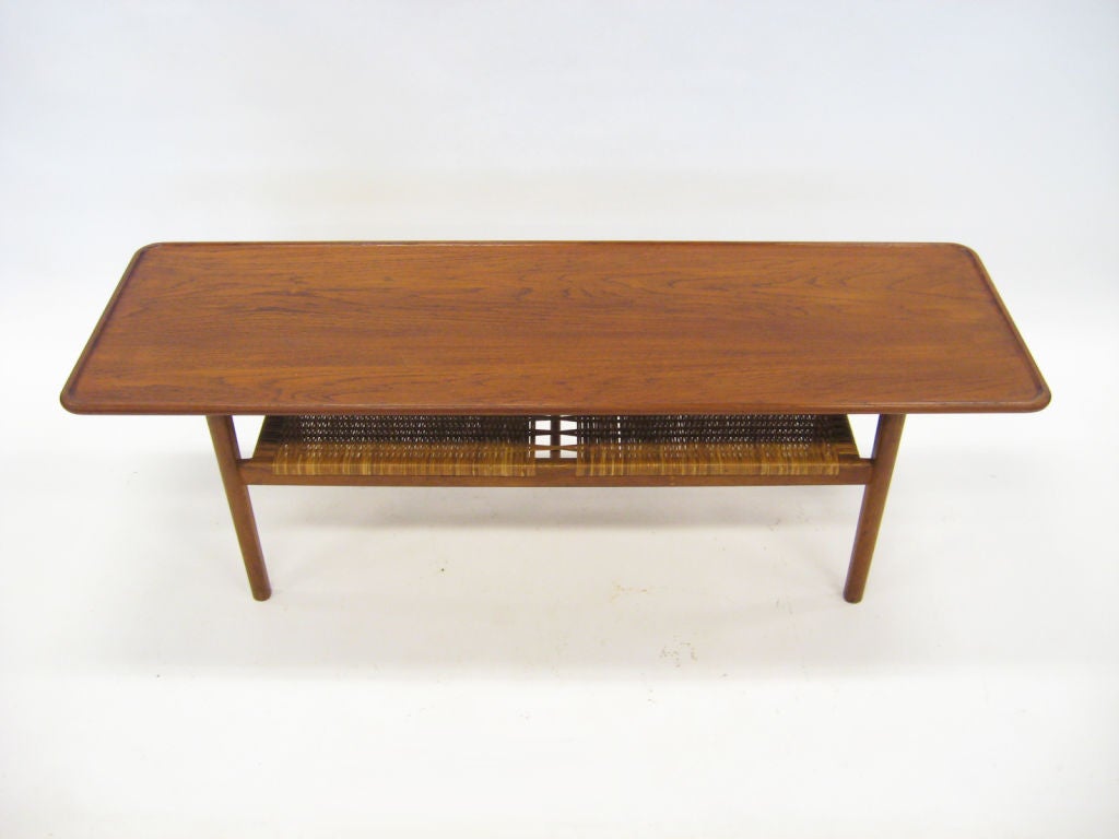 Hans Wegner teak coffee table by Andreas Tuck In Excellent Condition In Highland, IN