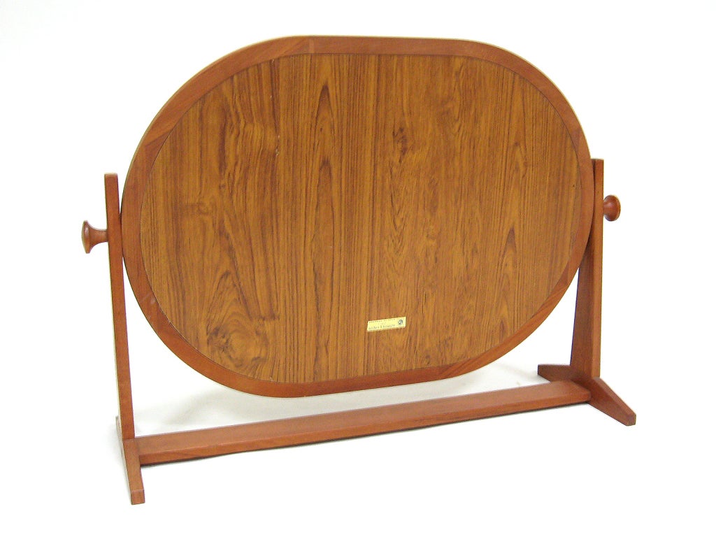 Danish Teak vanity mirror by Pedersen & Hansen