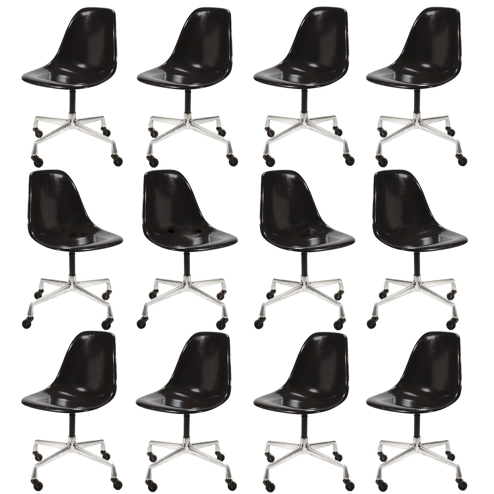 Eames PSC Fiberglass Side Chairs by Herman Miller, Set of 12 or More