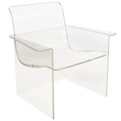 "Invisible" Lucite Lounge Chair